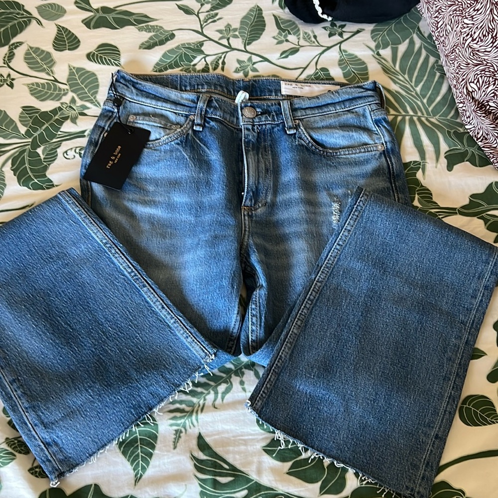 BRAND NEW , Super cute Rag and Bone Jeans-never been worn - too small for me .